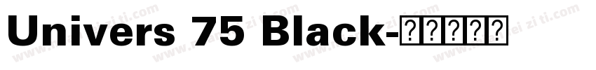 Univers 75 Black字体转换